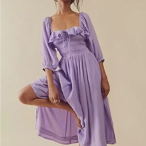 Free People oasis midi Lavender Midi Dress Xs